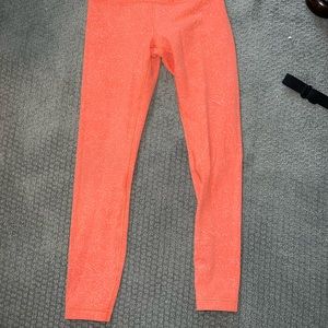 Orange full length Lululemon leggings